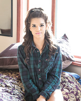 Latina first timer Gabriella Ford baring nice teen ass and shaved vagina