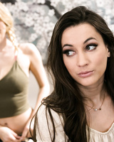 Girl on girl massage with Georgia Jones & Natalia Starr leads to pussy eating