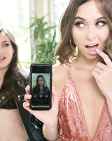 White girls gets caught in the act of lesbian sex by their stepmother