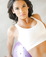 Teen babe Karmen Bella revealing big tits and hanging mud flaps