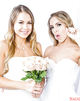 Pornstars Kendall Kayden and Kimmy Granger having lesbian sex after wedding