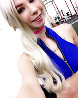 Fit blonde girl Kenzie Reeves bangs a man in the gym after a workout