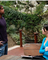 Gorgeous brunette Kortney Kane getting her round boobs and ass fucked