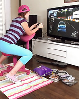 Naughty teen with pigtails Lizzie Rhodes gets her young pussy fucked