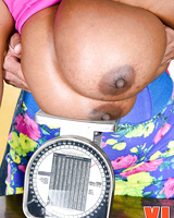 Black BBW Maserati whips out her hooters to seduce a white dude