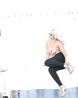 Amateur girls Raven Bay and Nina Kayy make pornstar debut in lesbo massage