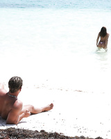 Busty pornstar Roberta Misoni gets her shafted hardcore on the beach