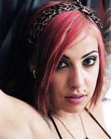 Tattooed alt girl is restrained to a chair before being masturbated