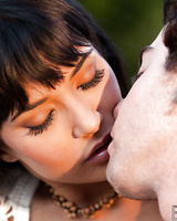 Pretty babe with tiny tits gets her belly glazed with cum after sex