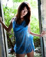 Having gone nude this sweet oriental bimbo Risa Misaki shows the tits and hairy nub