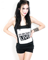 Skinny teen Aiden Ashley strips to her socks before adorning cosplay clothing