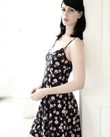 Attractive brunette kissing and spreading naked for interracial fucking