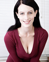 Dark haired teen Alex parts her hairy pussy lips after stripping naked