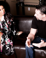 Mexican MILF Ava Alvarez giving Jack Vegas massage in bath before handjob