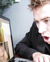 Britney Shannon swallows the big dong with smile on her cute face