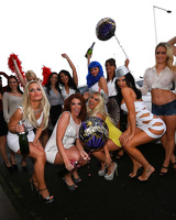 Hot beauties Jasmine Jae, Brooklyn Blue and Emma Leigh attend an orgy