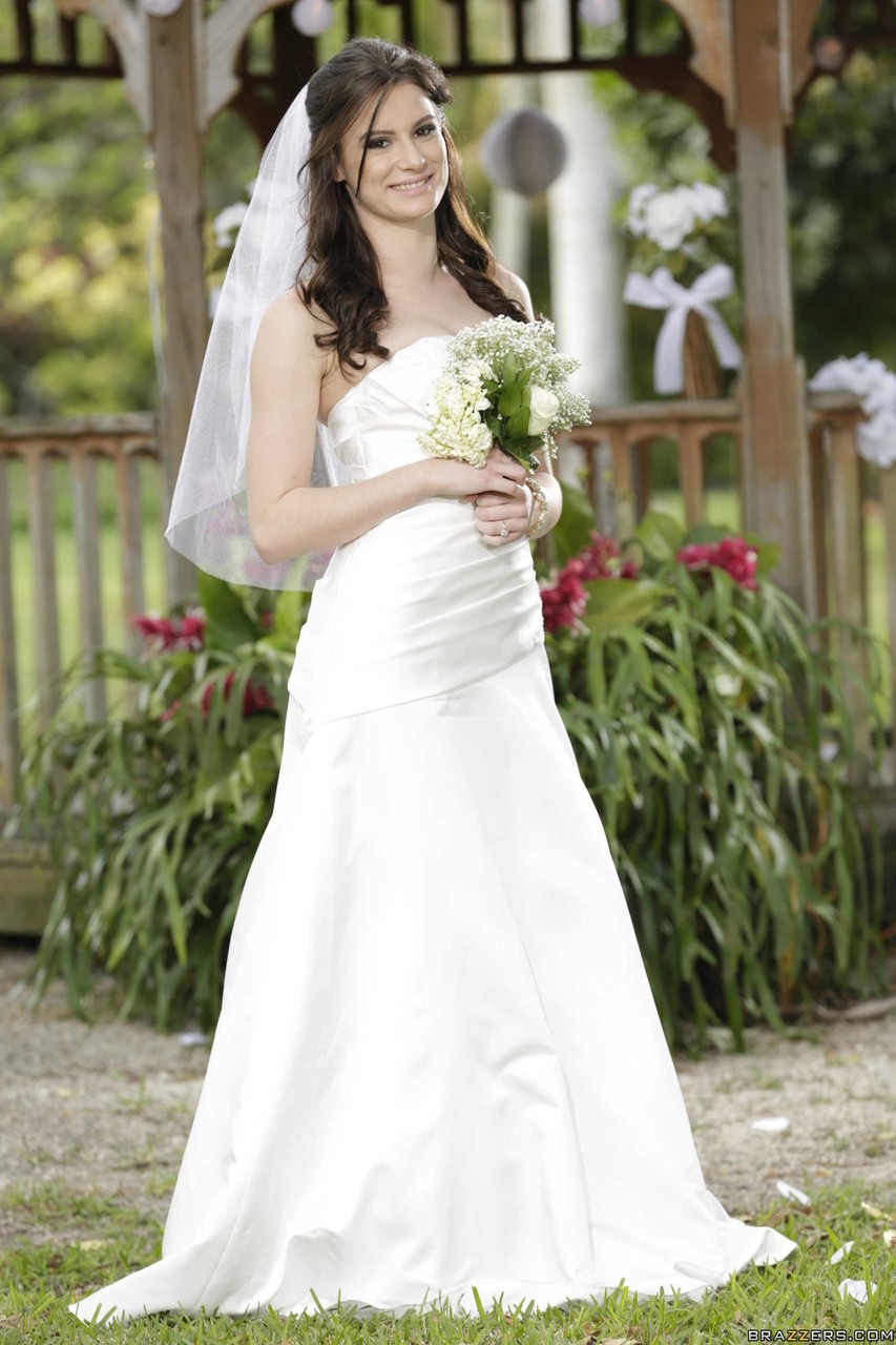 Beautiful bride Kymberlee Anne getting naked on her wedding day