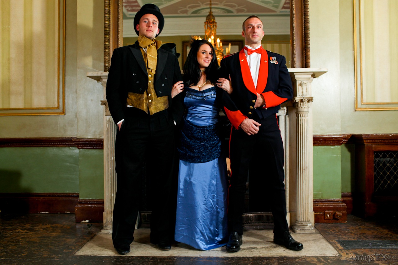 Hot pornstar fully clothed in royal costume for non nude busty portrait