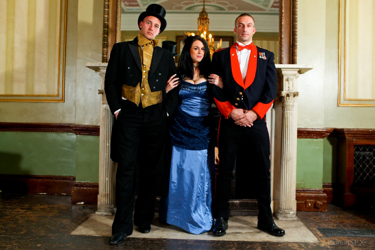 Hot pornstar fully clothed in royal costume for non nude busty portrait