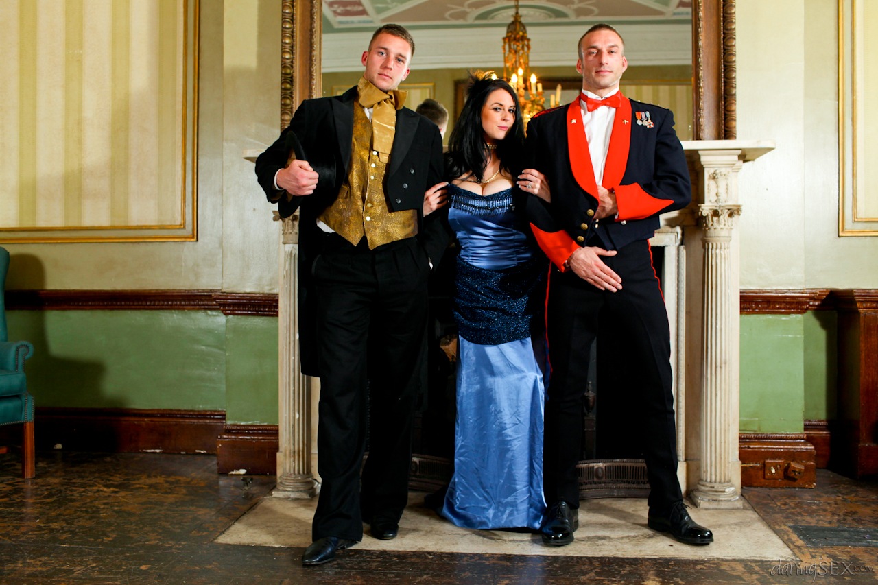 Hot pornstar fully clothed in royal costume for non nude busty portrait