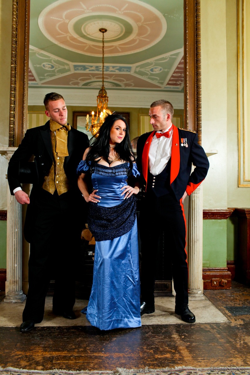 Hot pornstar fully clothed in royal costume for non nude busty portrait