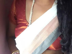 Indian MILF In White Sari Striptease Sex