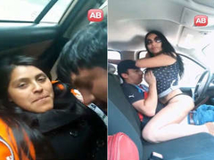 Sexy two NRI Girl Fucked In Car