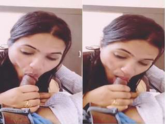 Today Exclusive- Sexy Desi Girl Sucking Lover Dick