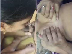 Today Exclusive- Desi Cheating Wife Sucking Lover Dick And Fucked