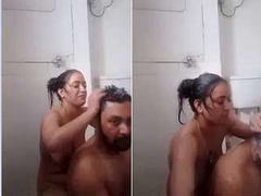 Exclusive- Desi Couple Romance and Sex In bathroom part 2