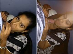 Today Exclusive- Hot Look Telugu Wife Sucking Hubby Dick