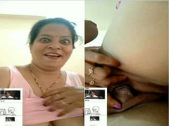 During a video call crazy desi bitch shows her vagina and plays with gentle clit
