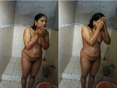 Hidden Cam captures a sexy moment with naked desi brunette taking shower