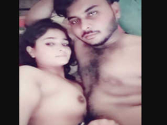Young Desi couple are being romantic together as they are filming one XXX vid