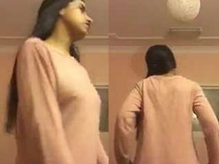 College Desi girl with a nice figure is not wearing a bra and gets all XXX