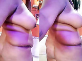 Natural Desi woman is not ashamed of her body while trying to do XXX stuff
