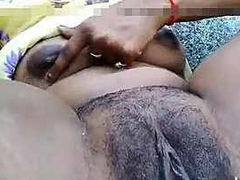 Fat Desi whore from a random village plays with her big boobs and hairy XXX