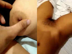 Sleeping Desi woman gets her natural boobs exposed by her boyfriend in XXX