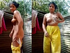 XXX Video - Naughty Desi Girl Caught On Hidden Cam While Bathing Outdoors