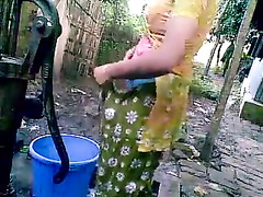 Naughty Neighbor Spies On Desi Girl Bathing Outdoors - XXX Video